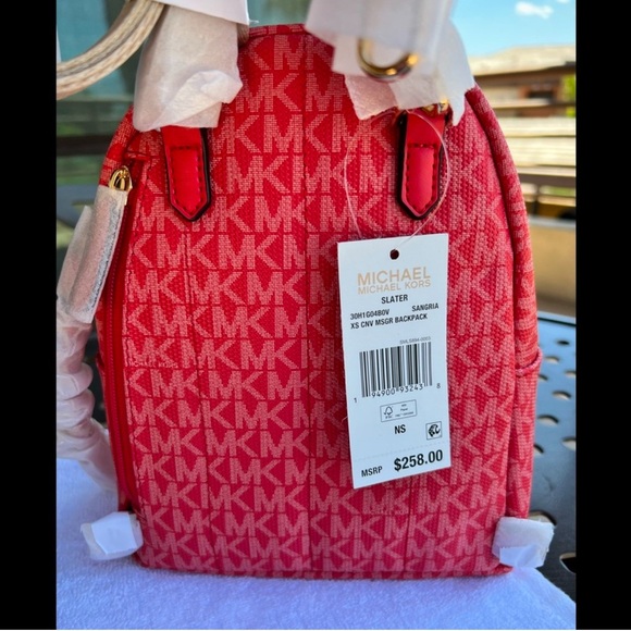 MICHAEL KORS Signature Slater Extra Small Convertible Messenger Backpack NWT/NWB main image 11